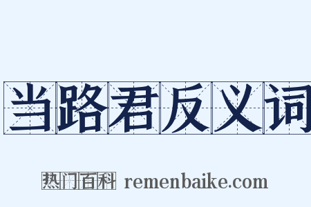 当路君反义词是什么意思的图片